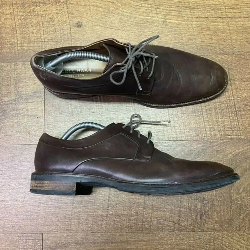 Mens Cole Haan Grand OS Brown‎ Leather Oxford Dress Shoes Size 10.5 M EUC